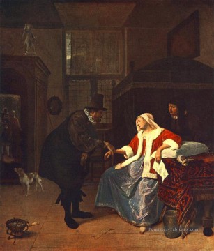 Love Sickness Genre Néerlandais peintre Jan Steen Peinture à l'huile